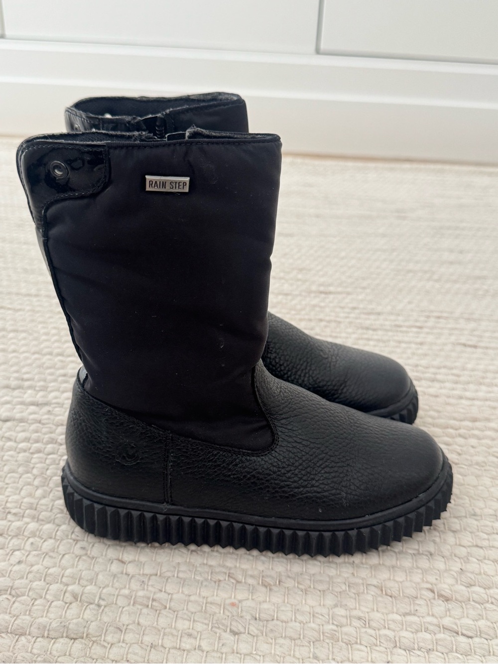 Naturino Rainstep Black Girls Waterproof Snow Boots - Size 29 (US 11.5)